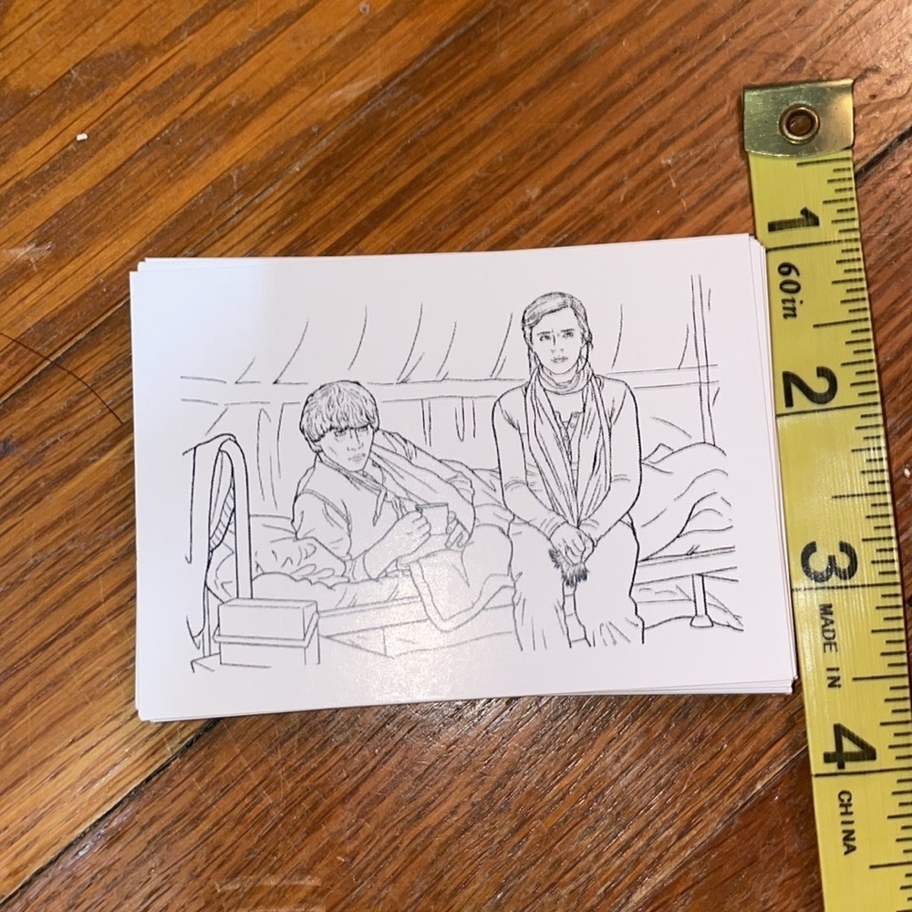 Harry potter coloring cards one sided Christmas birthday gift - Picture 4 of 4